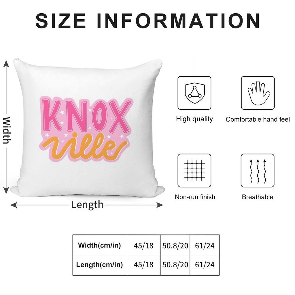 Knoxville Pink And Orange Stars Soft Short Plush Fabric Throw Pillow