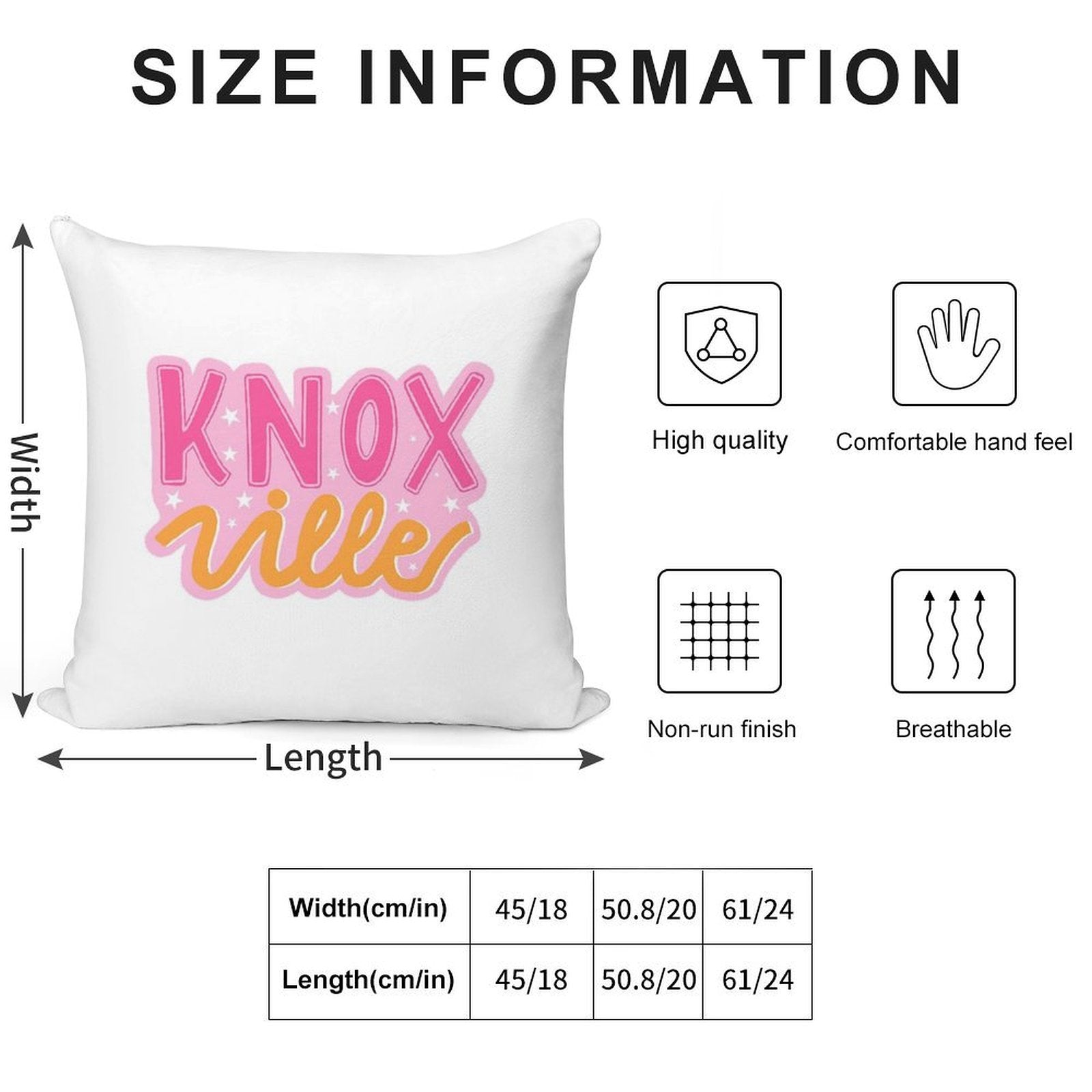 Knoxville Pink And Orange Stars Soft Short Plush Fabric Throw Pillow