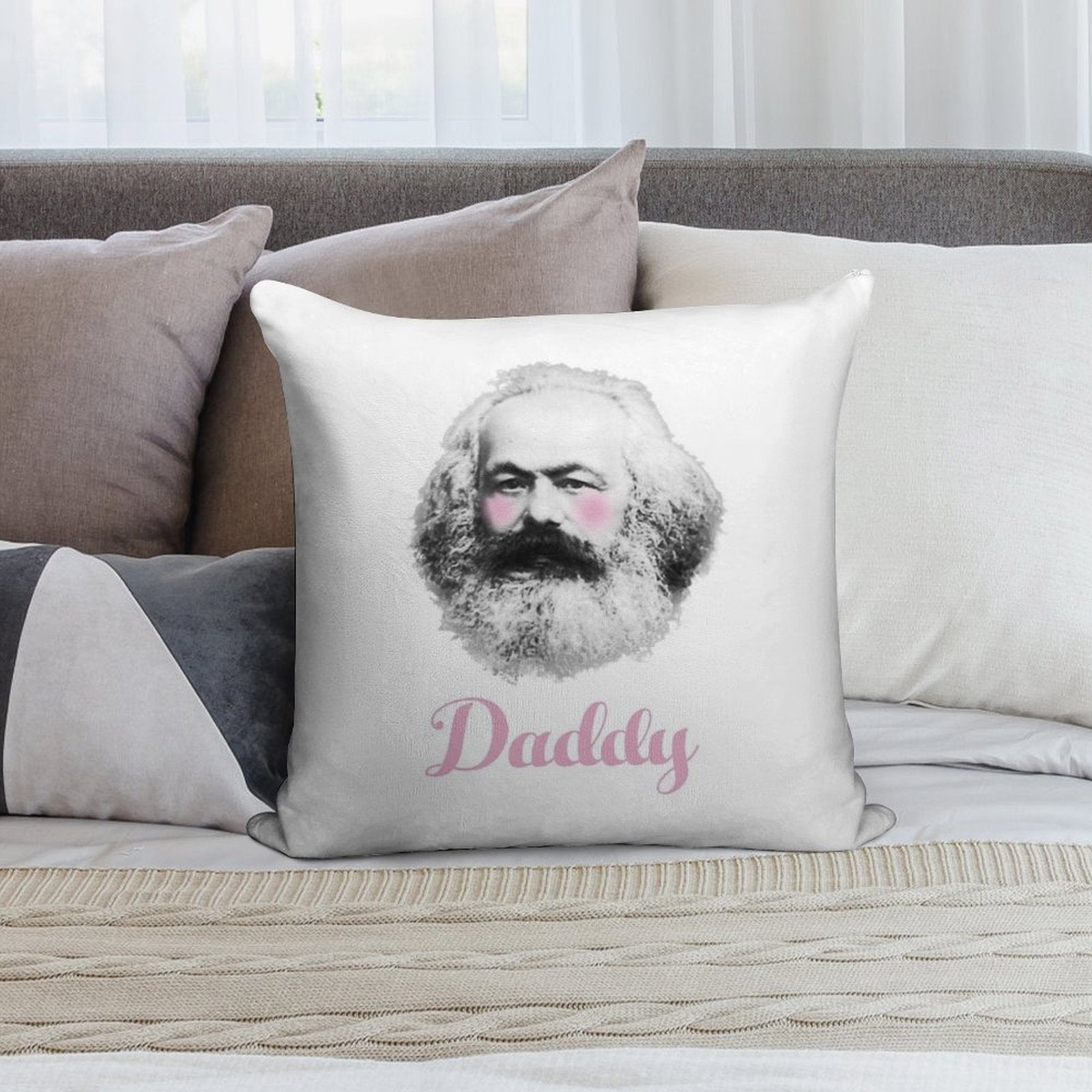 Daddy Karl Soft Home Decor Throw Pillow