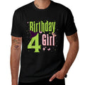4Th Birthday Witch Pink And Green 4 Year Old Birthday Girl  Versatile T-Shirt