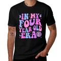 In My Four Year Old Era Girl Boy 4th Birthday 4 Year Old  Heathered Texture T-Shirt