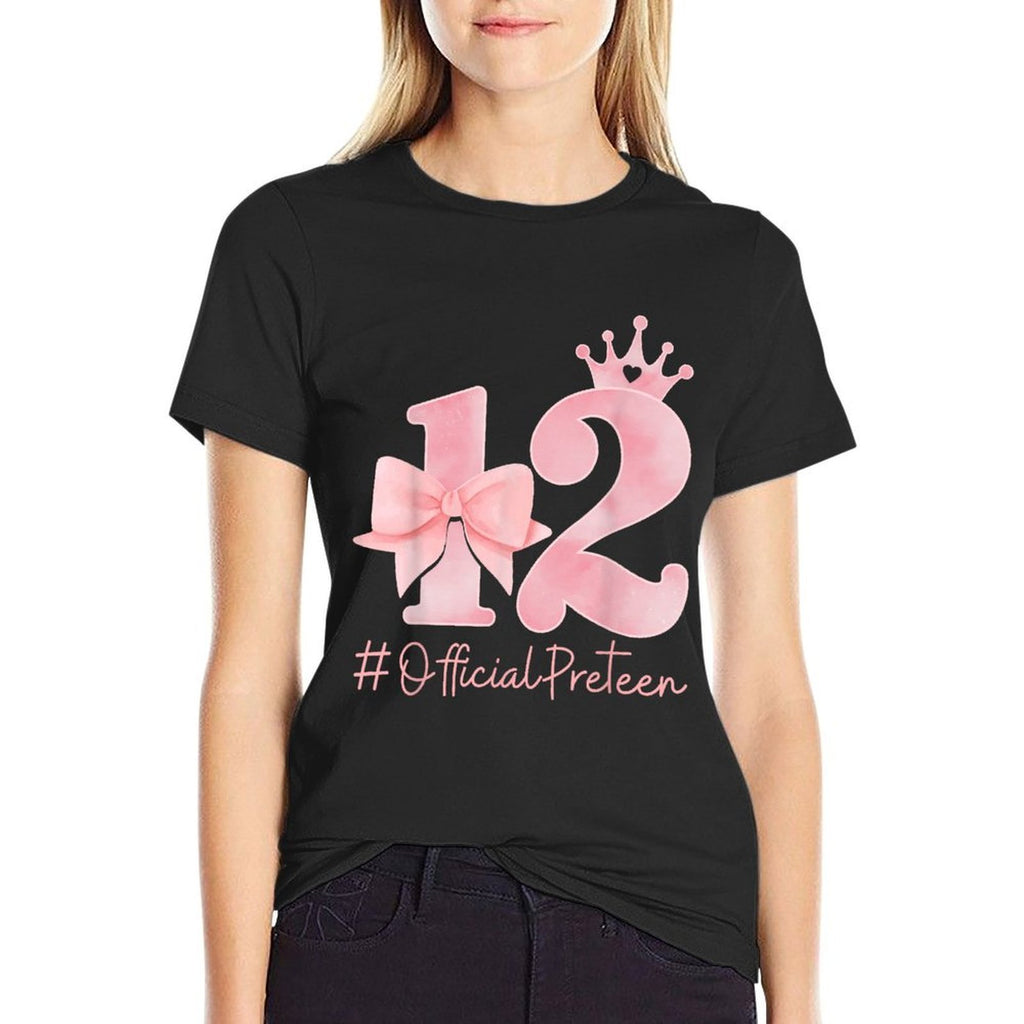 12 Official Pre-Teen 12th Birthday Girl Coquette 12 Year Old  Affordable Price T-Shirt