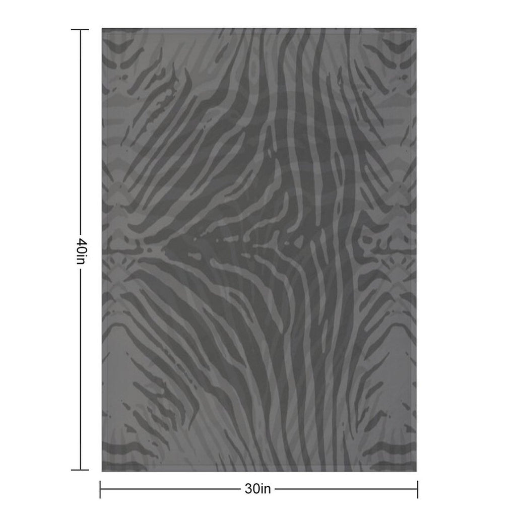 NATEX MERDC - ZEBRAX - #6D6C6B GREY Lightweight Throw Blanket
