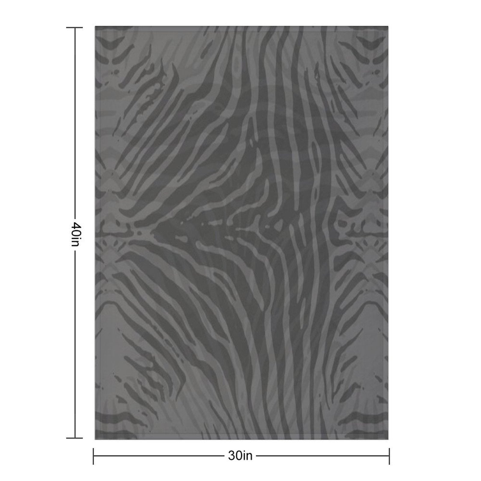 NATEX MERDC - ZEBRAX - #6D6C6B GREY Lightweight Throw Blanket