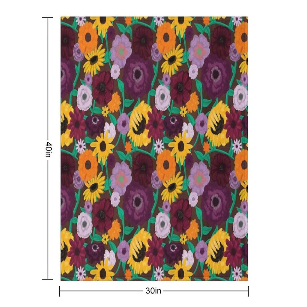 Surprise Song Piano Flowers  Acoustic Set Gift-ready Throw Blanket