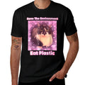 Save The Environment Eat Plastic Cat Meme Funny Memes Gen Z  Easy-care T-Shirt