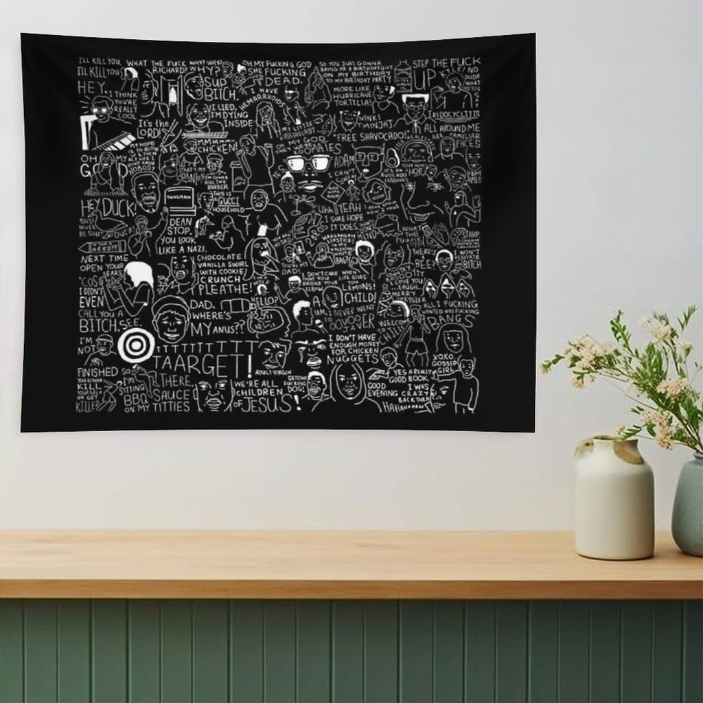 (INVERTED VERSION) An Ultimate Vine Compilation But Instead of A Video Its Just Terribly Drawn Tapestry