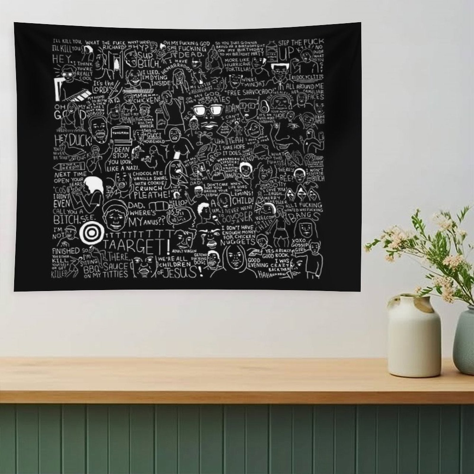 (INVERTED VERSION) An Ultimate Vine Compilation But Instead of A Video Its Just Terribly Drawn Tapestry