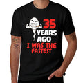 Mens 35th Birthday Gag Sperm. 35 Years of Awesome Funny Sperm Premium  Oversized Silhouette T-Shirt