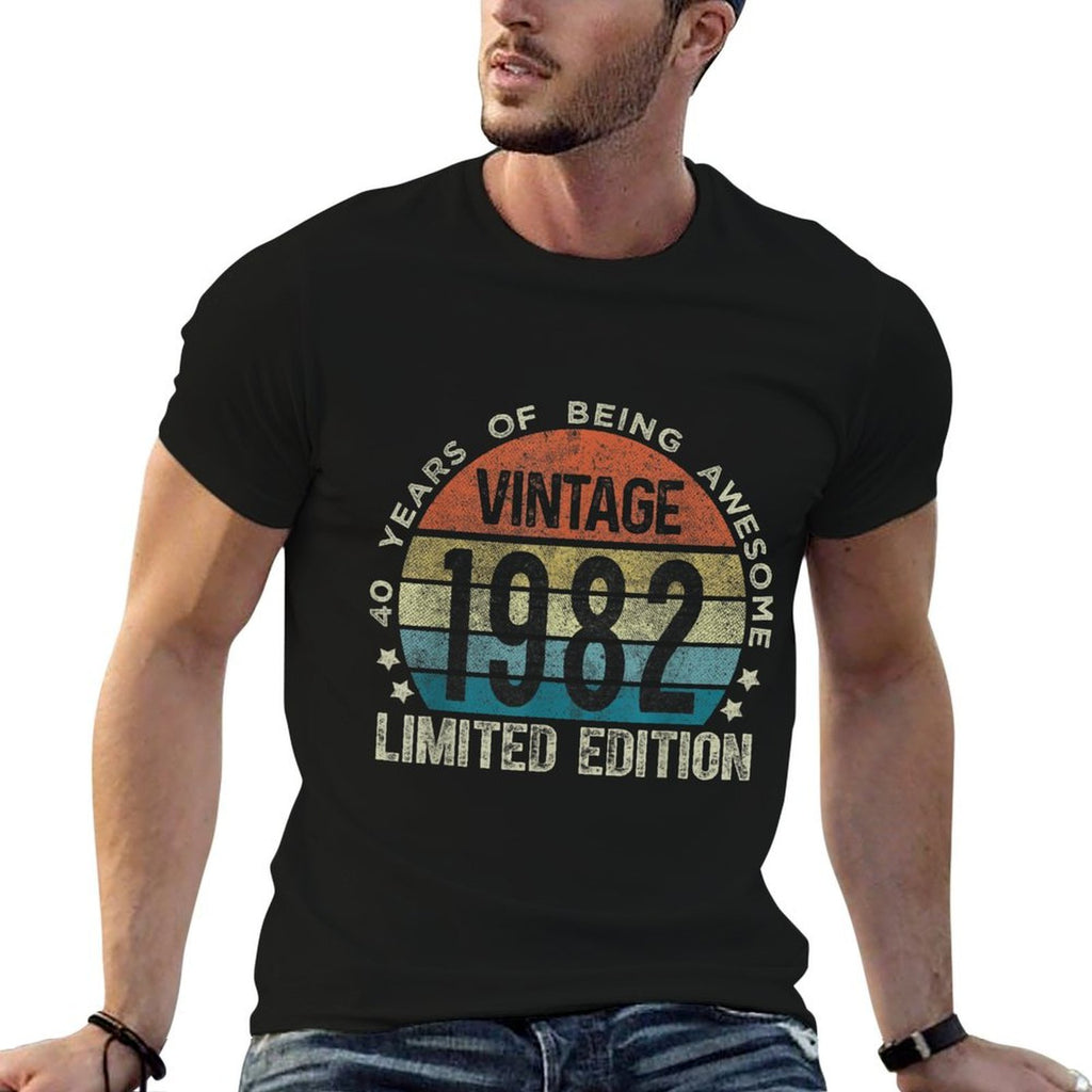 40 Year Old Gifts Vintage 1982 Limited Edition 40th Birthday  Polyester Blend T-Shirt