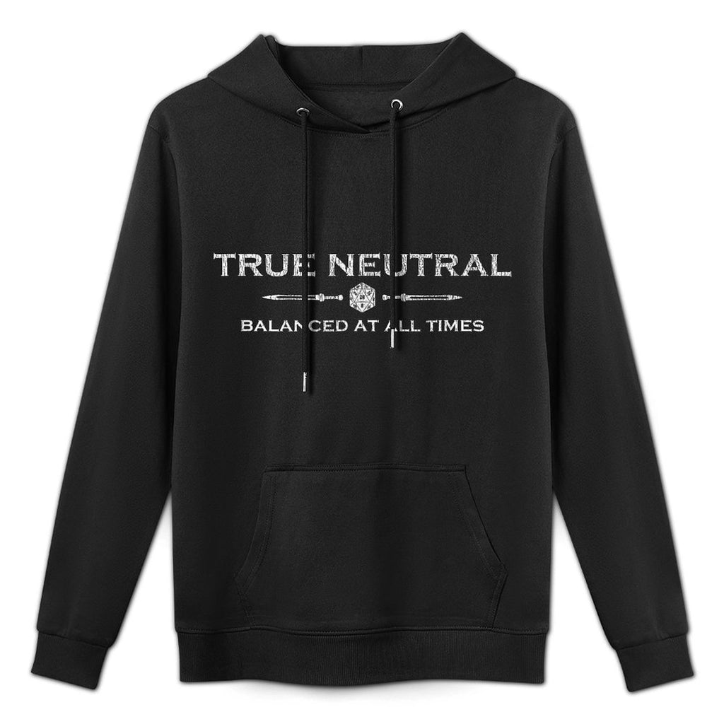 Pen And Paper Alignments for Roleplayers Unisex-Adult - True Neutral - Black - Small - - Classic Fit - Vintage Style - Fantasy T Relaxed Fit Hoodie