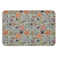 Seashells And Starfish in The Sea Pattern  Fade-Resistant Bath Mat