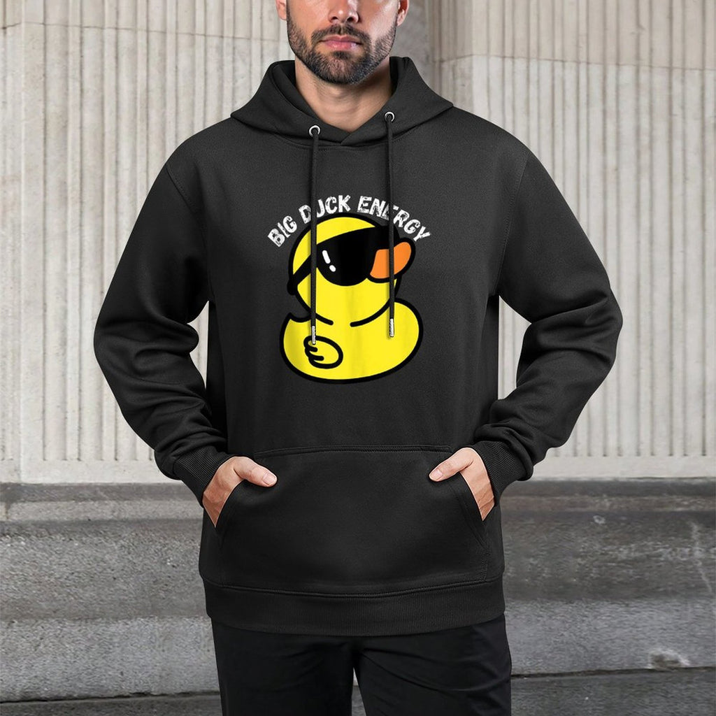 Big Duck Energy  Funny Rubber Ducky Apparel Kangaroo Pocket Hoodie