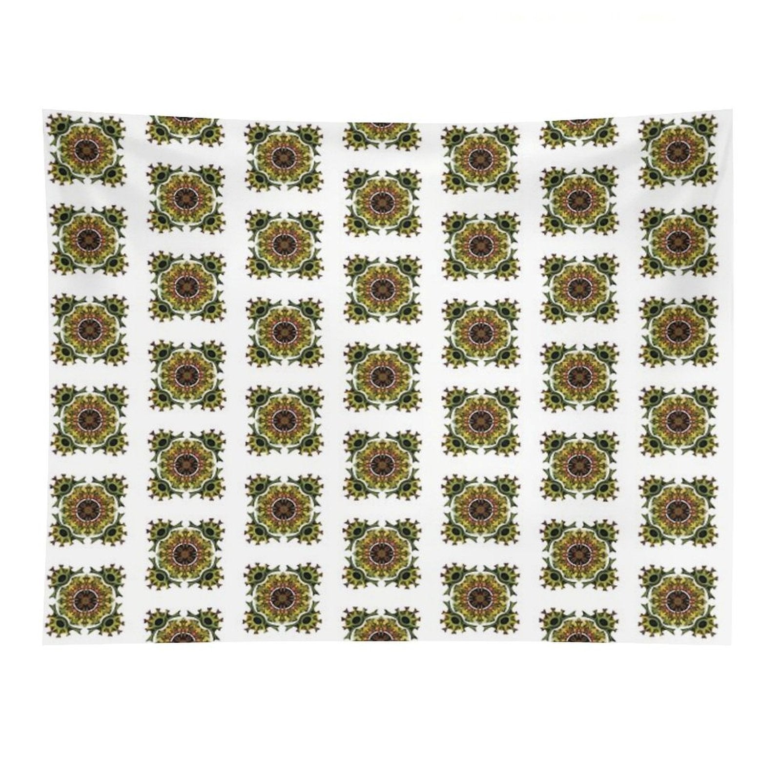 Green Organic Plant Pattern Tapestry