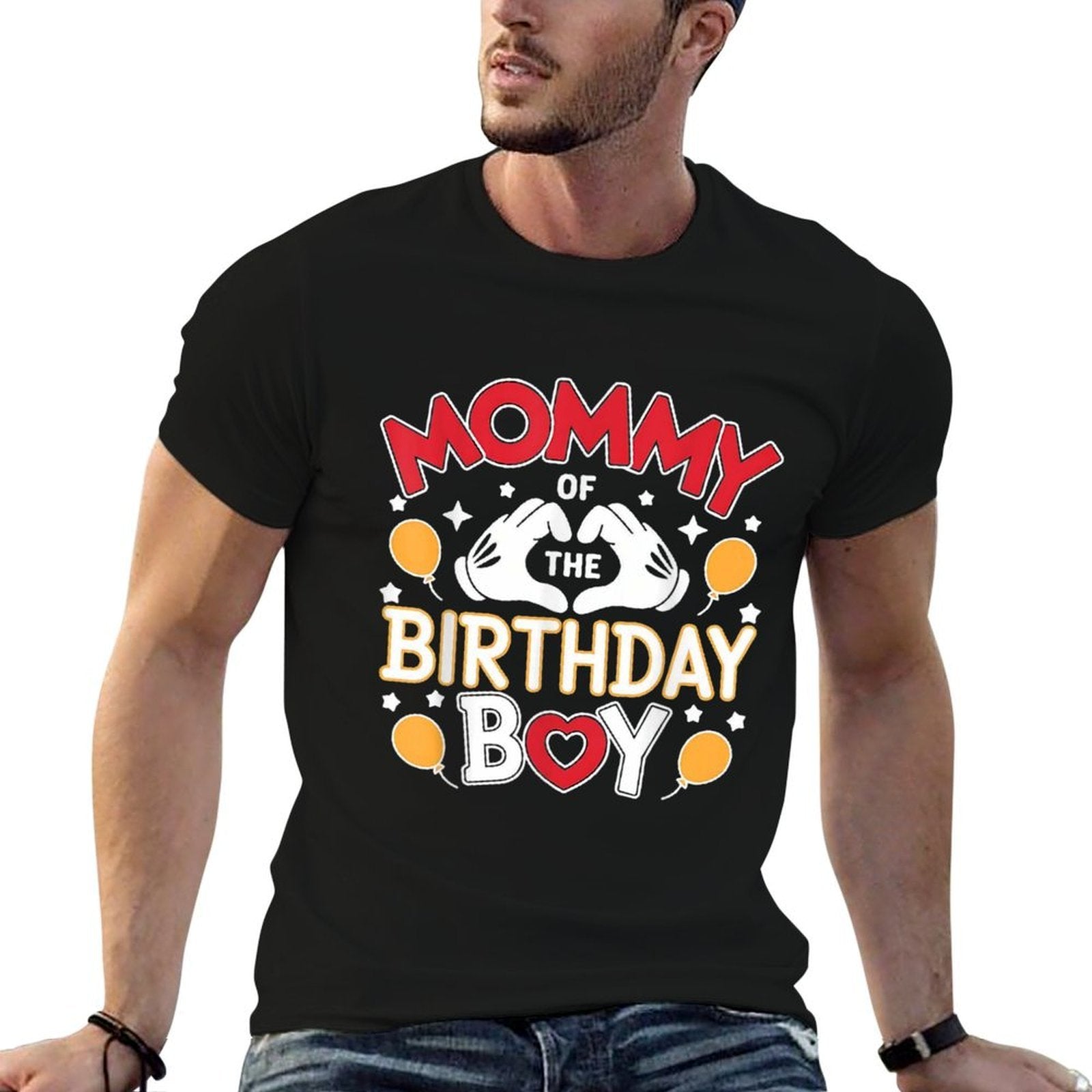 Mom Of The Birthday Boy Family Party Birthday  Stretchy T-Shirt