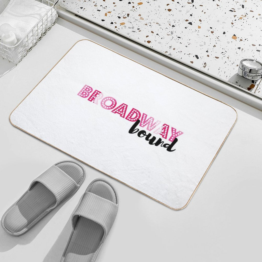 Broadway Bound Pink Tie Dye  Easy To Clean Bath Mat