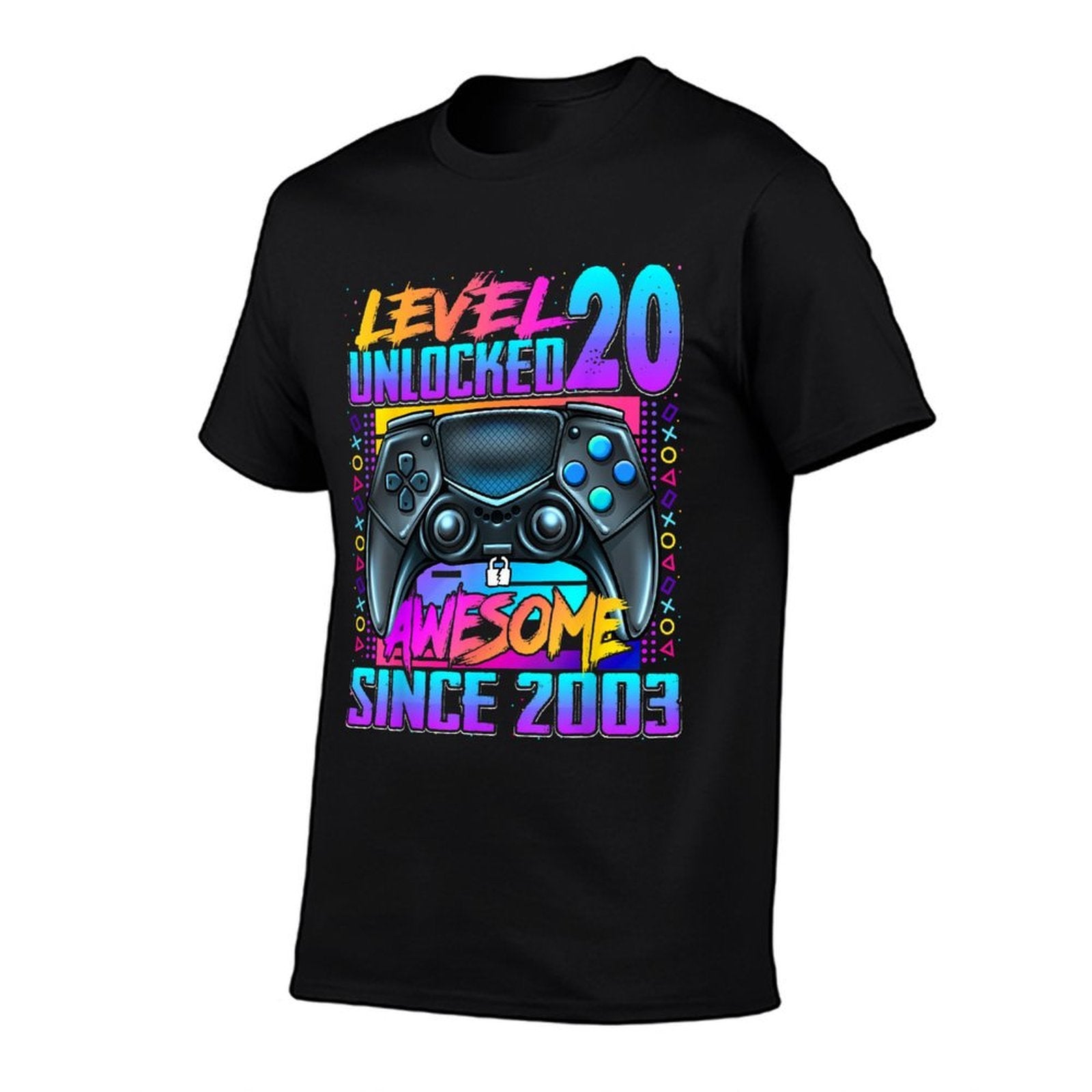 Level 20 Unlocked Awesome Since 2003 20th Birthday Gaming  High-quality Stitching T-Shirt