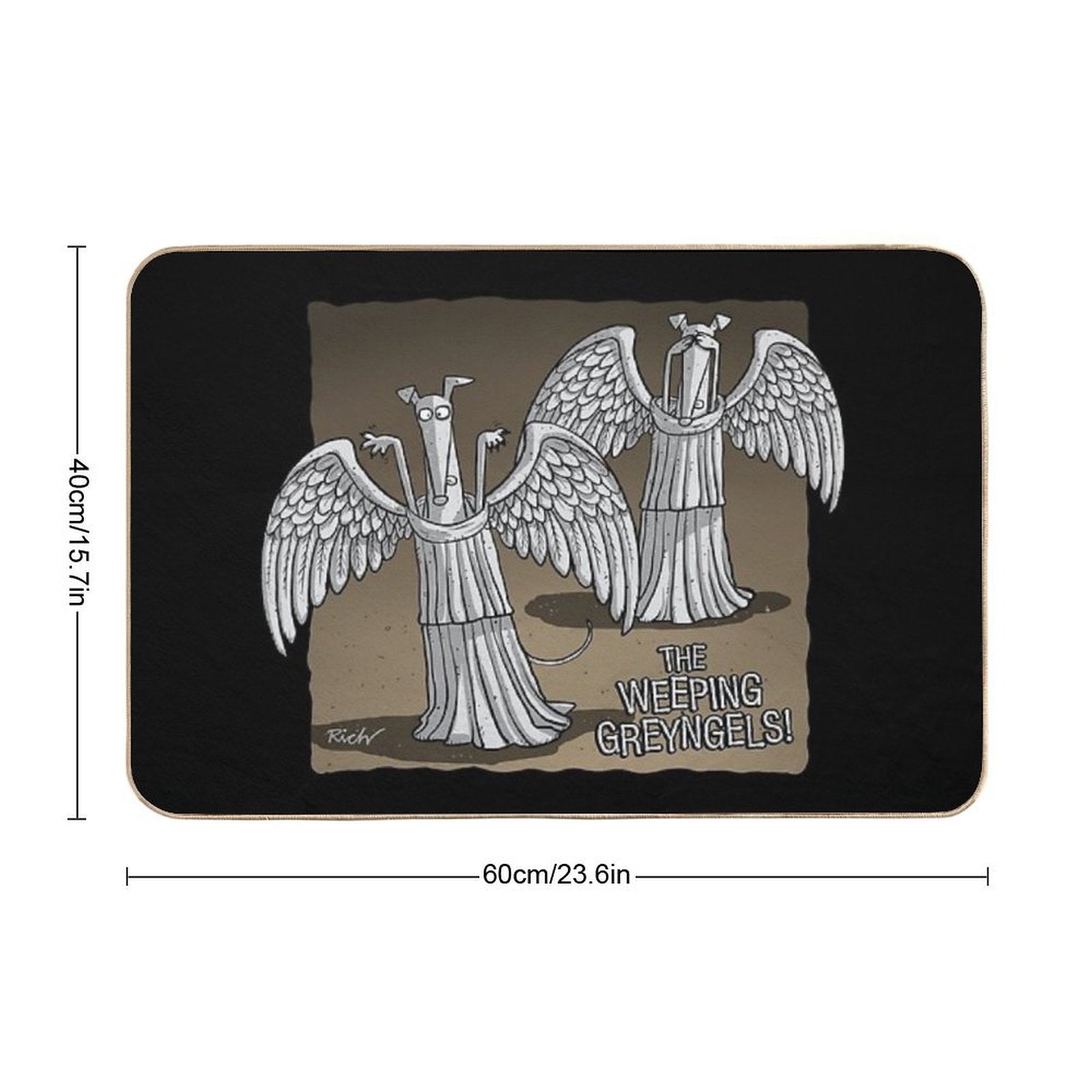 The Weeping Greyngels  Repositionable Bath Mat