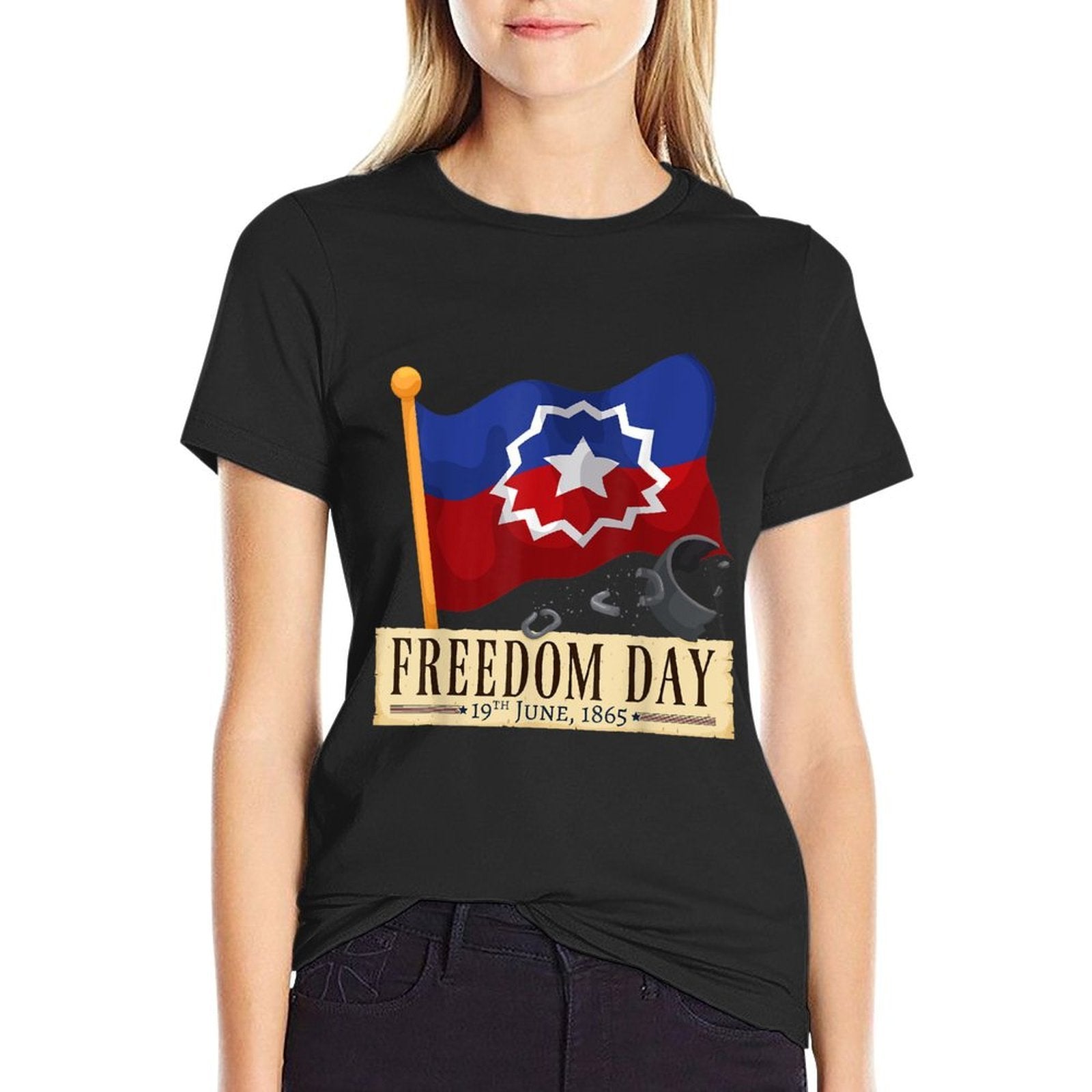Black Proud African American for Juneteenth  Graphic-printed T-Shirt