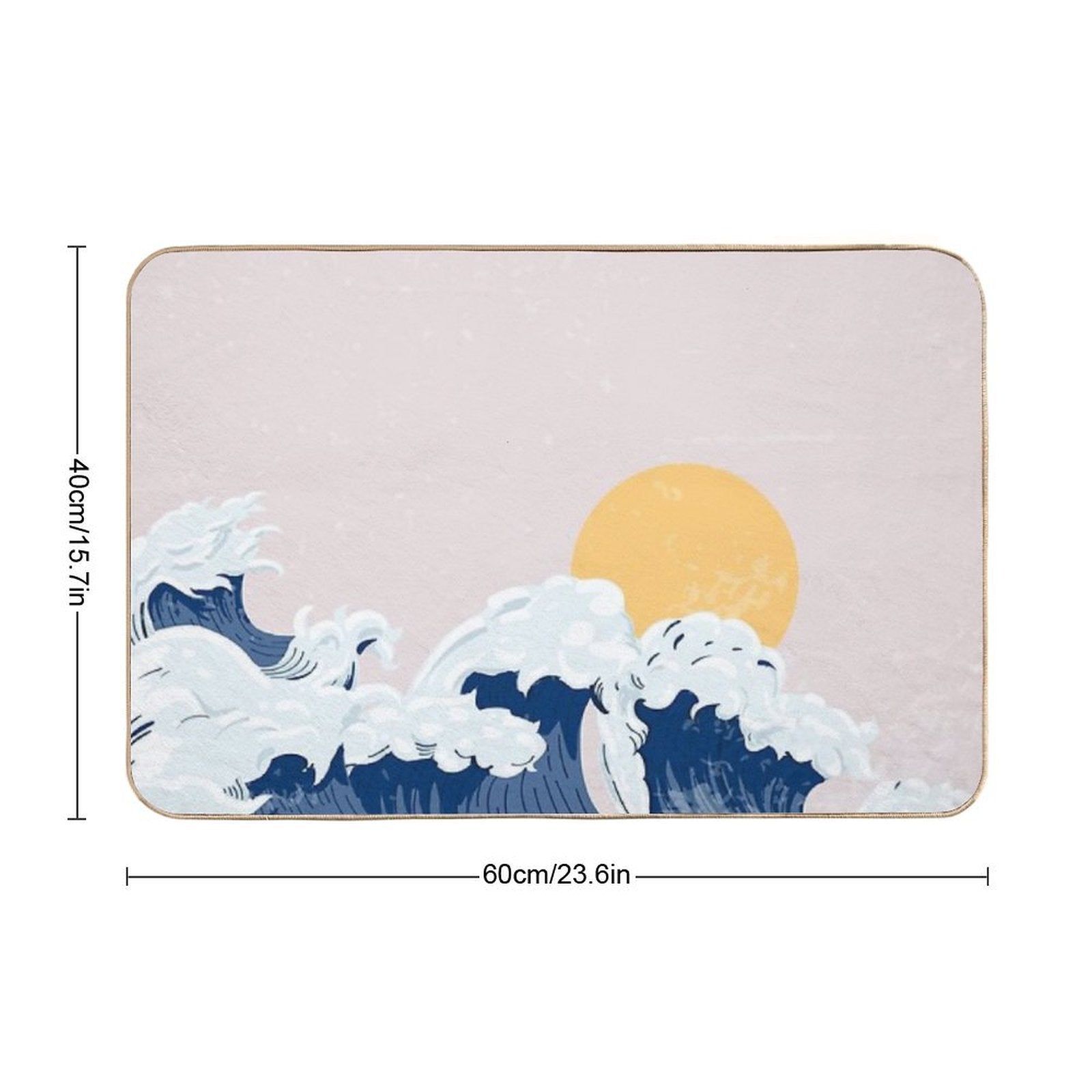 Ocean Waves  Absorbent Bath Mat