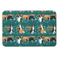 Border Collie Playing with Sheep  Repositionable Bath Mat