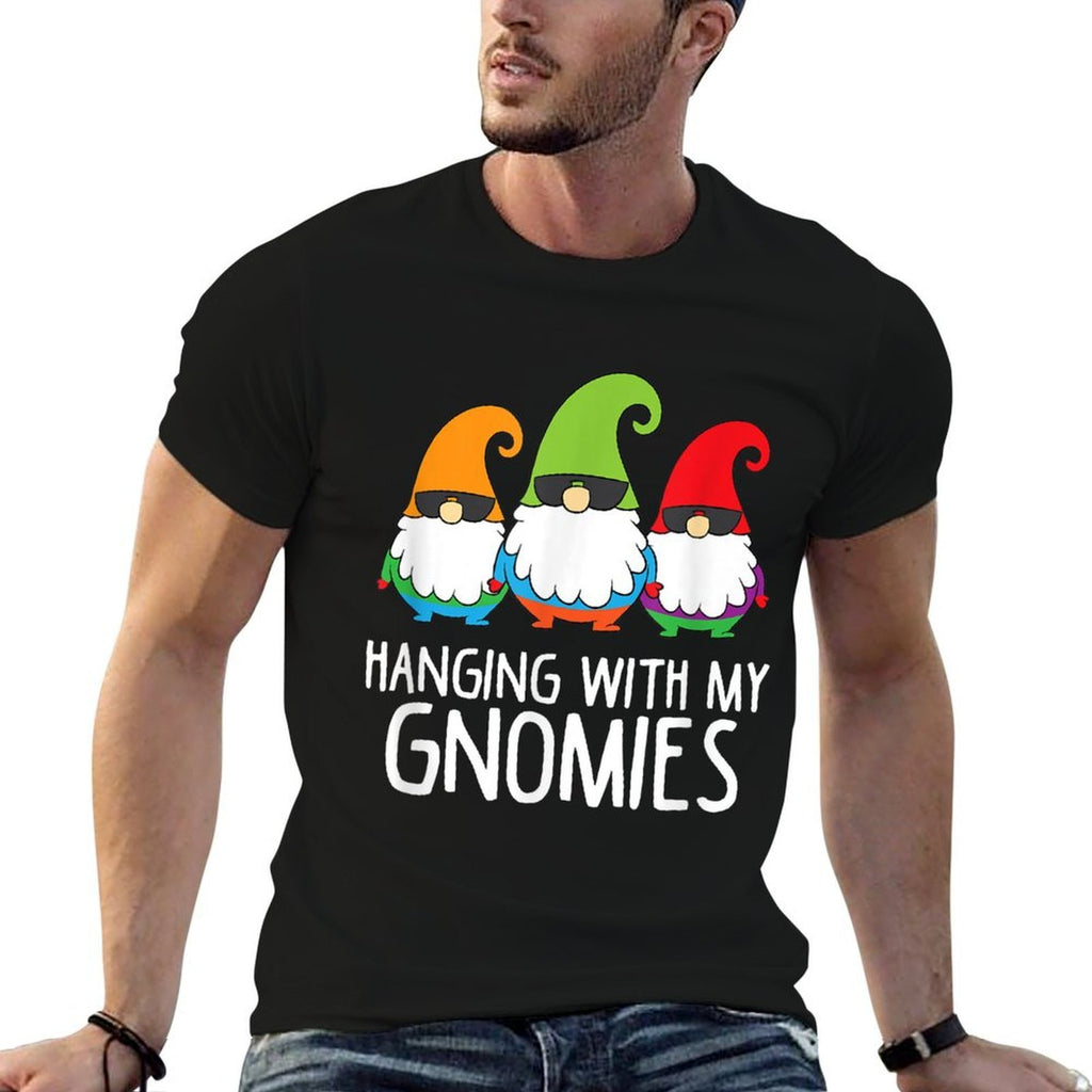Hanging With My Gnomies Funny Garden Gnome  Slim-fit Cut T-Shirt