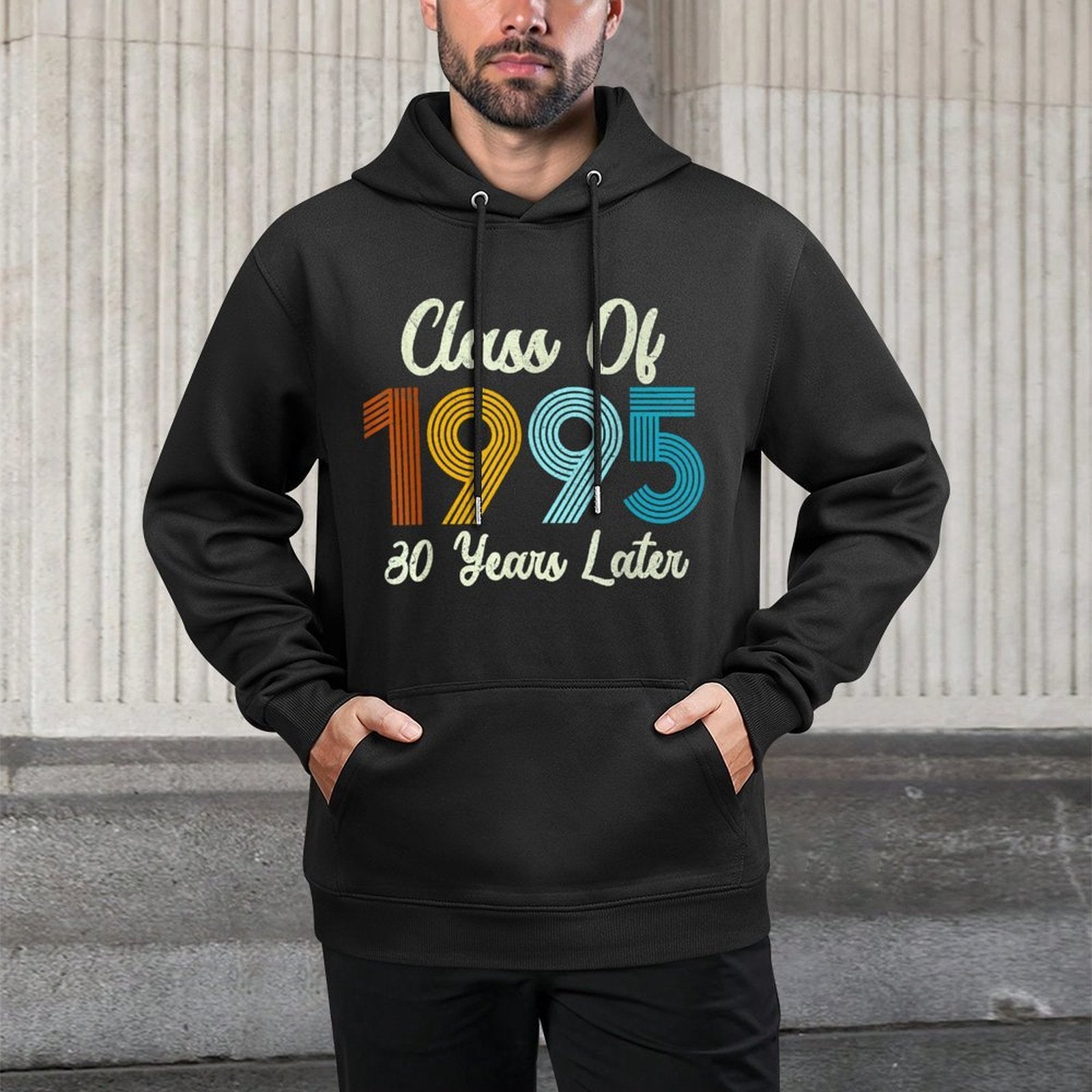 Vintage Class of 1995 Reunion 30th Years Alumni Classmates Unisex Design Hoodie