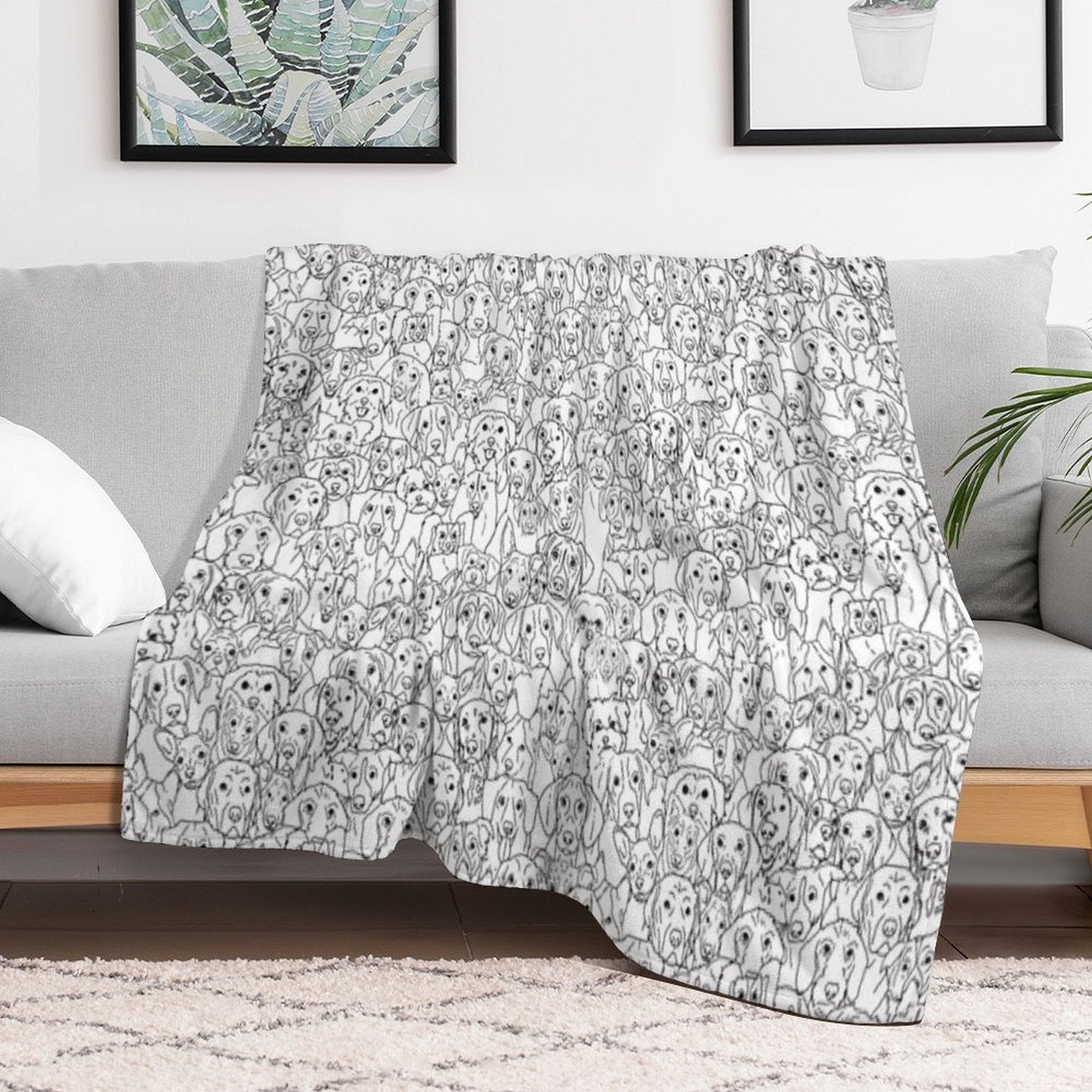 Dogs Eco-conscious Throw Blanket