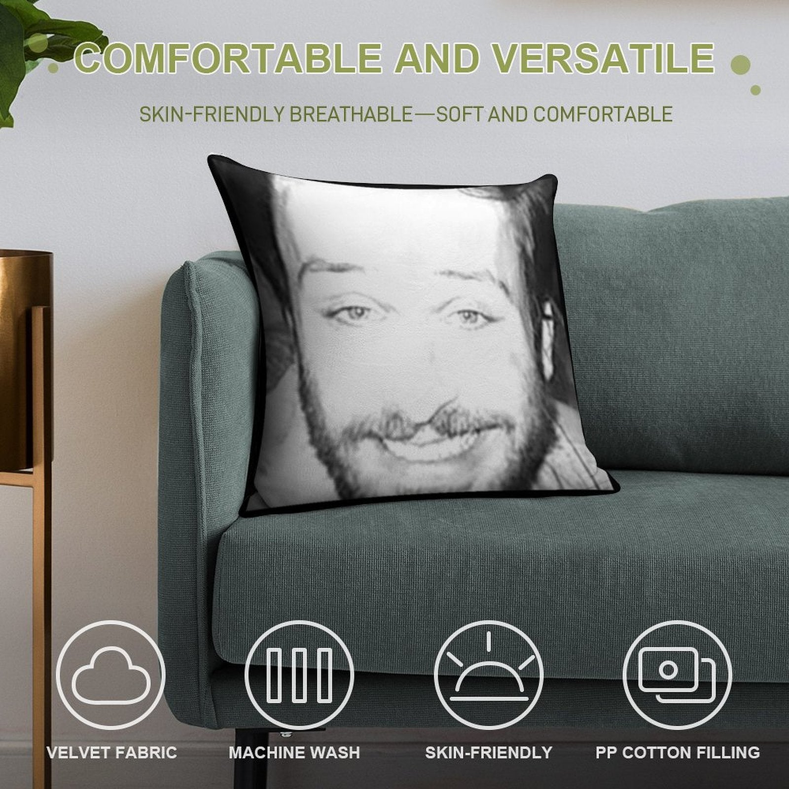Always Sunny in Philidelphia Charlie Dating Picture Soft Multiple Sizes Throw Pillow