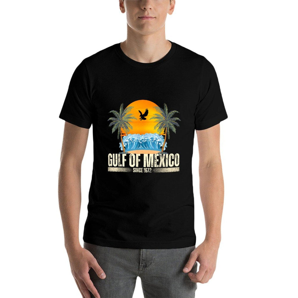 Gulf of Mexico Since 1672 Vintage Beach Gulf of Mexico Retro  Stretchy T-Shirt