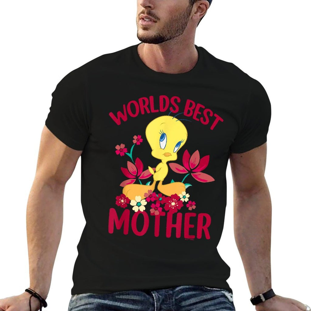 Looney Tunes Mother's Day Tweety Worlds Best Mom  Durable T-Shirt