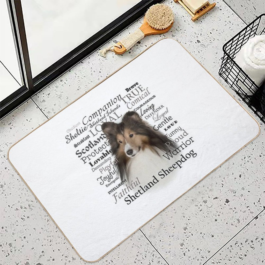 Sheltie Traits  Non-Slip Bath Mat