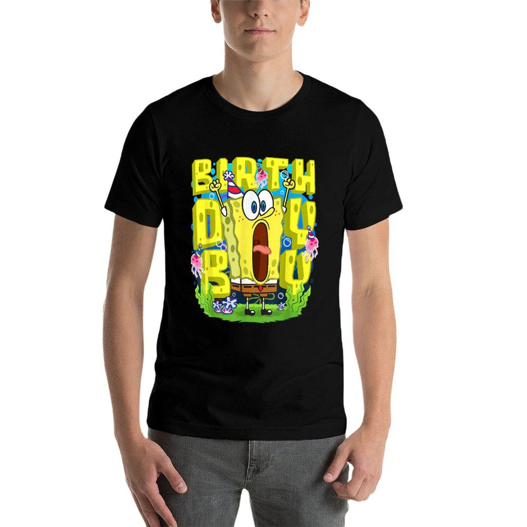 Mademark X SpongeBob SquarePants - SpongeBob SquarePants Birthday Boy Funny Boys Birthday  Heathered Texture T-Shirt