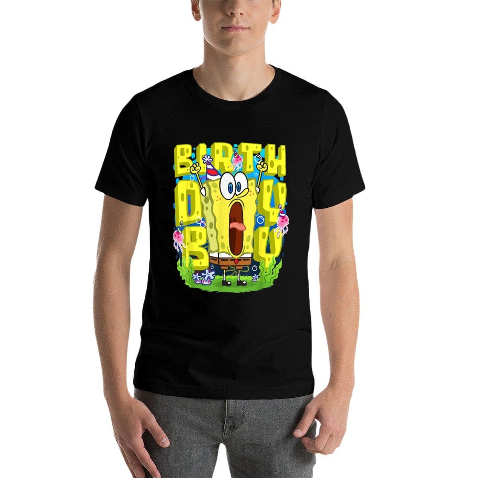 Mademark X SpongeBob SquarePants - SpongeBob SquarePants Birthday Boy Funny Boys Birthday  Heathered Texture T-Shirt