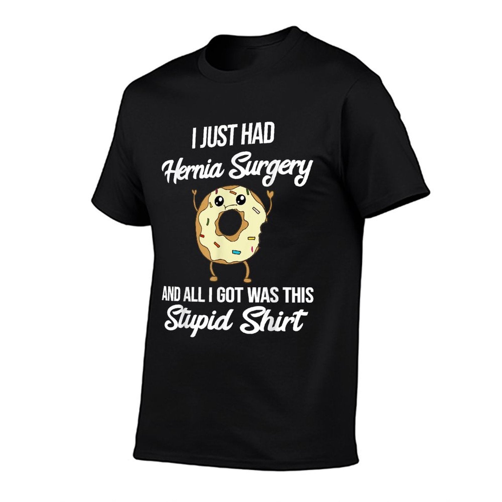 Hernia Surgery Recovery Meme Funny Get Well Quote Donut  Heathered Texture T-Shirt