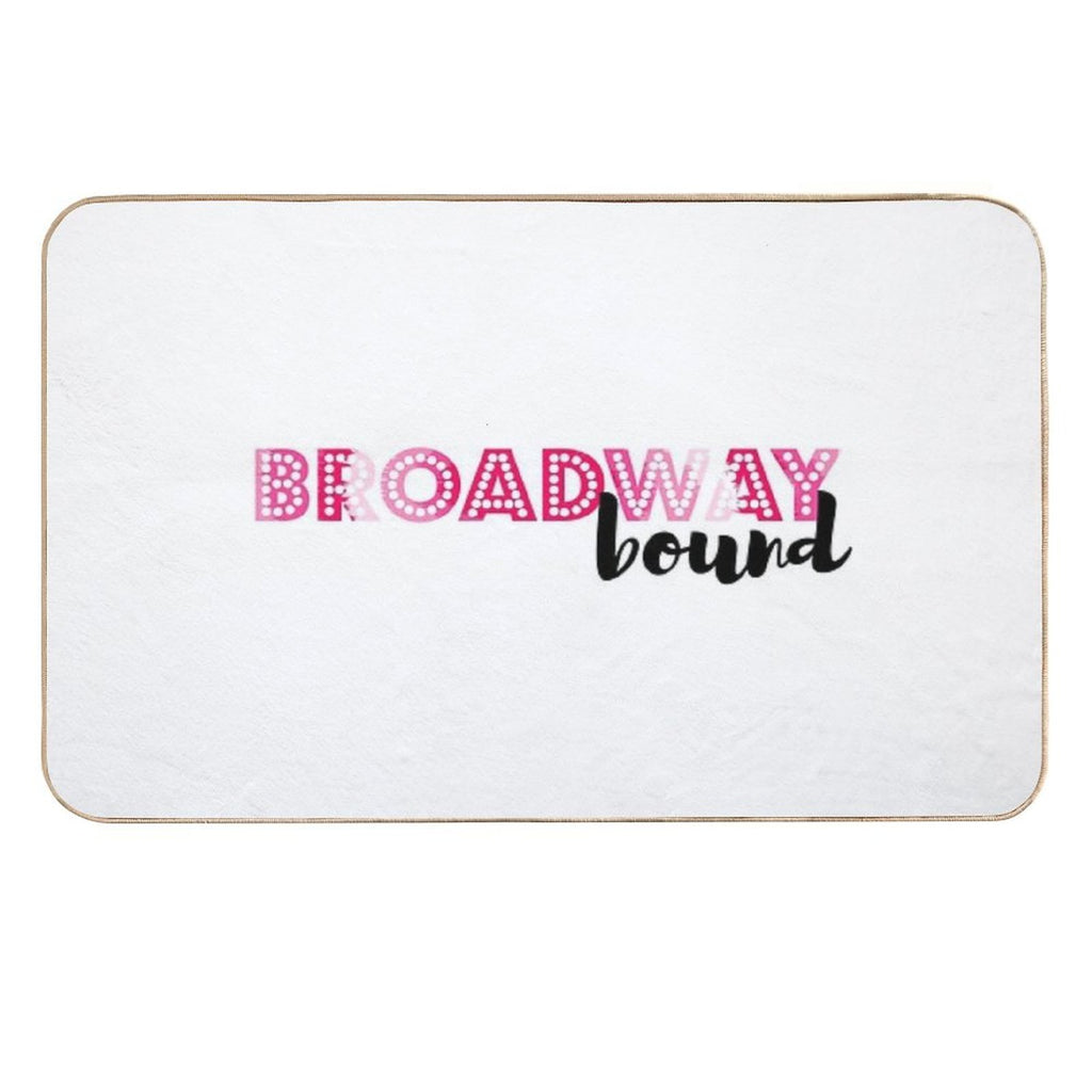 Broadway Bound Pink Tie Dye  Easy To Clean Bath Mat