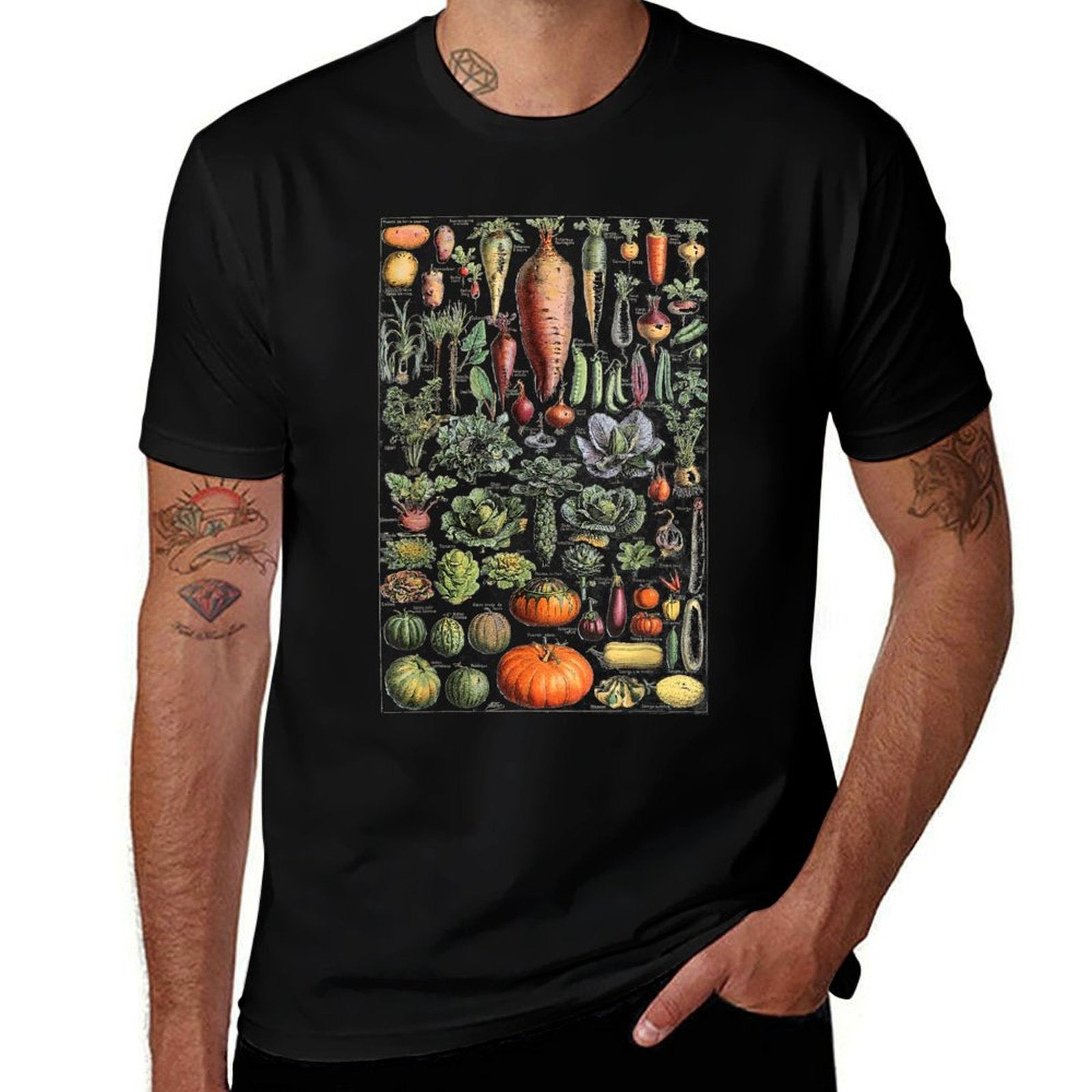 Kitchen Vegetable Identification Reference Table Comfortable T-Shirt
