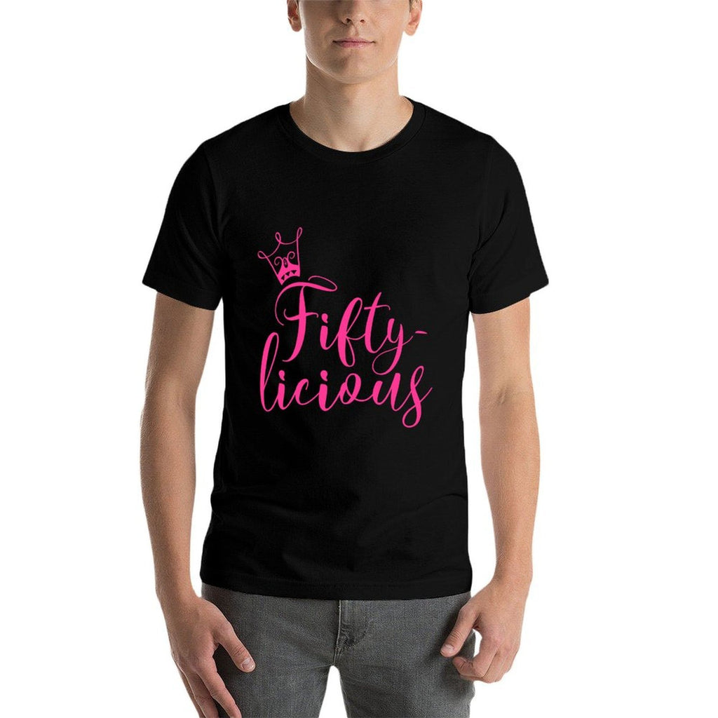 Fifty-licious Crown Queen 50th Birthday Pink Fiftylicious  Eco-friendly Material T-Shirt