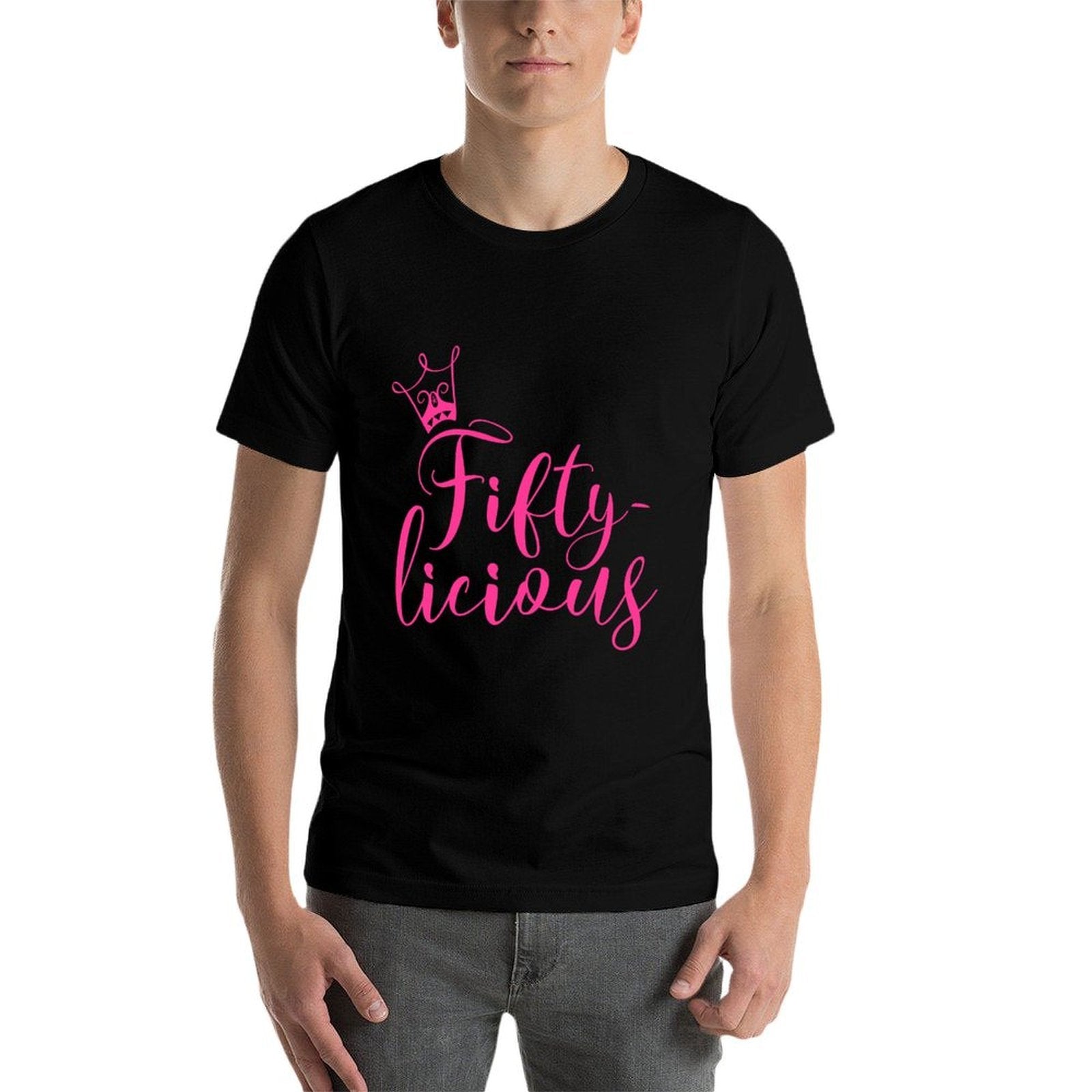 Fifty-licious Crown Queen 50th Birthday Pink Fiftylicious  Eco-friendly Material T-Shirt