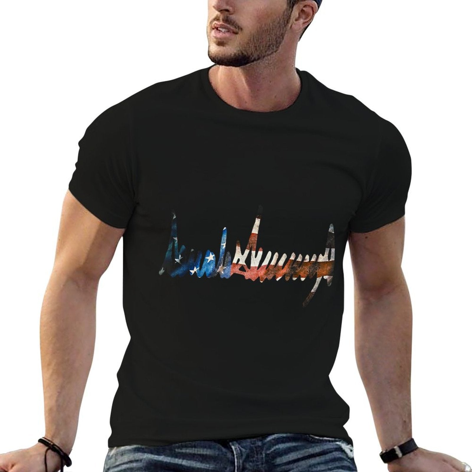President Signature Grunge USA 4th of July 1776  Polyester Blend T-Shirt