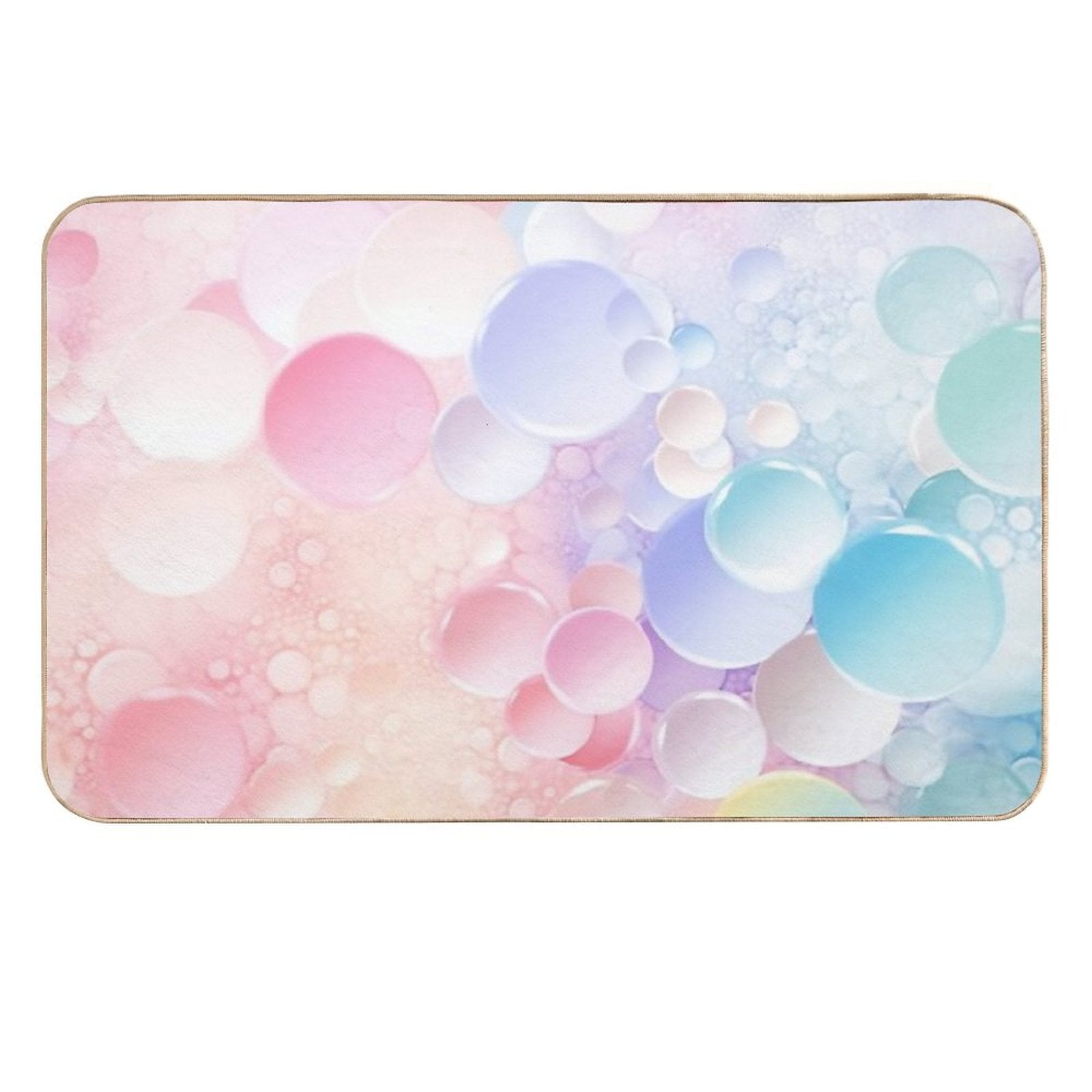 Bubbles. A Soft Background with A Pastel-colored Gradient. Fashion Color Trends. Soft Focus.  Rapid-Drying Bath Mat