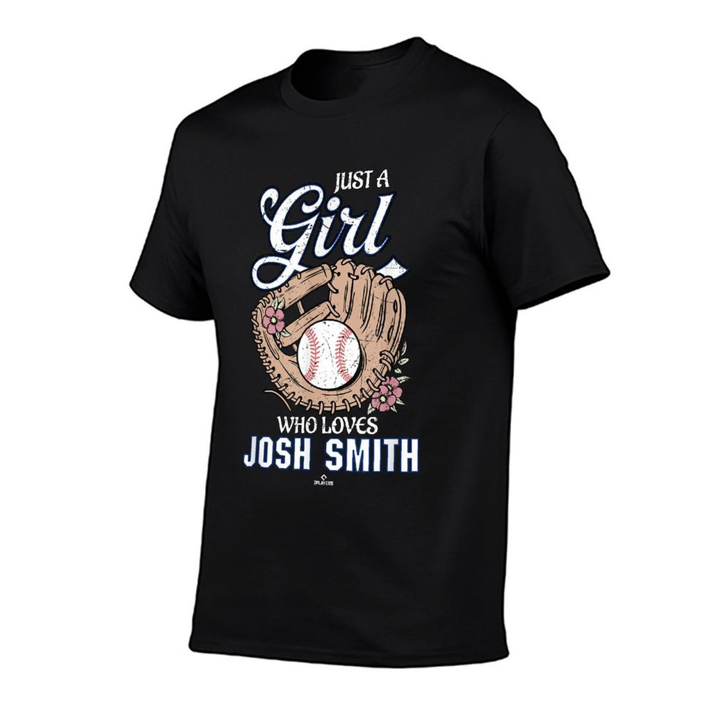 Just A Girl Who Loves Josh Smith Texas Baseball MLBPA  Eco-friendly Material T-Shirt