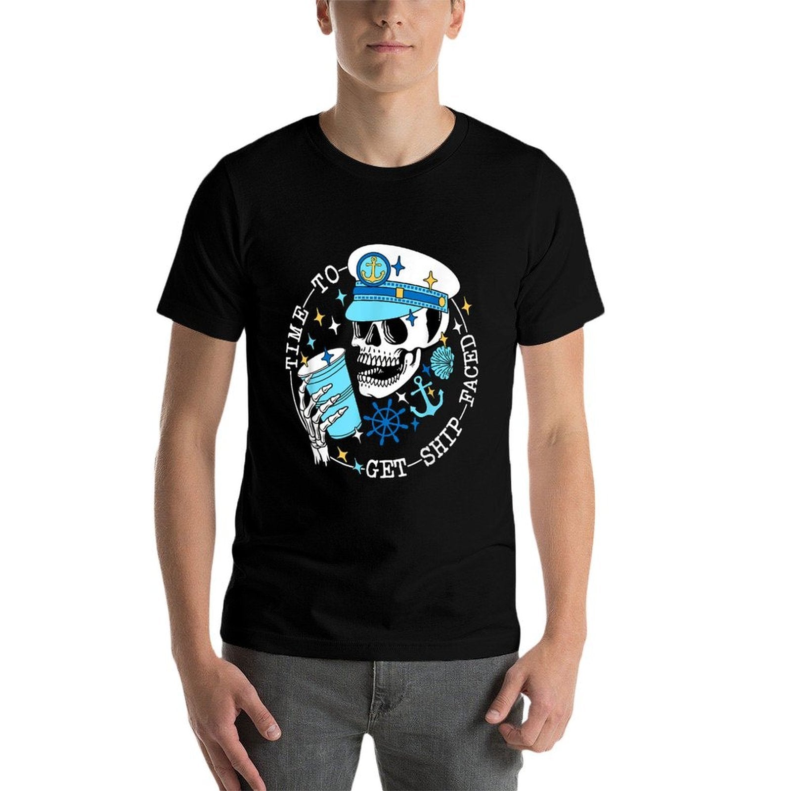 Time To Get Ship Faced Beach Bach Nautical Bachelorette  Odor-resistant T-Shirt