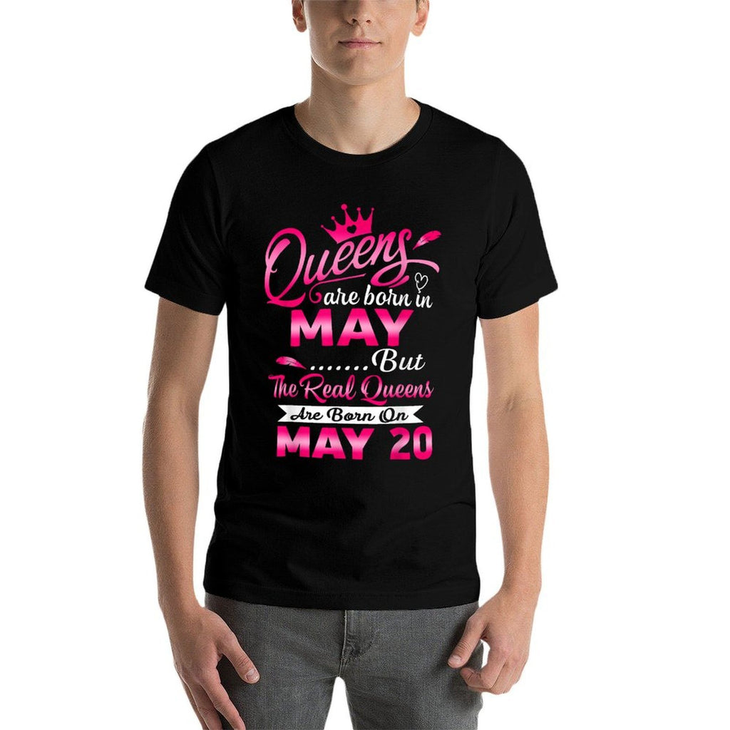 Real Queens Are Born On May 20th Birthday  Polyester Blend T-Shirt