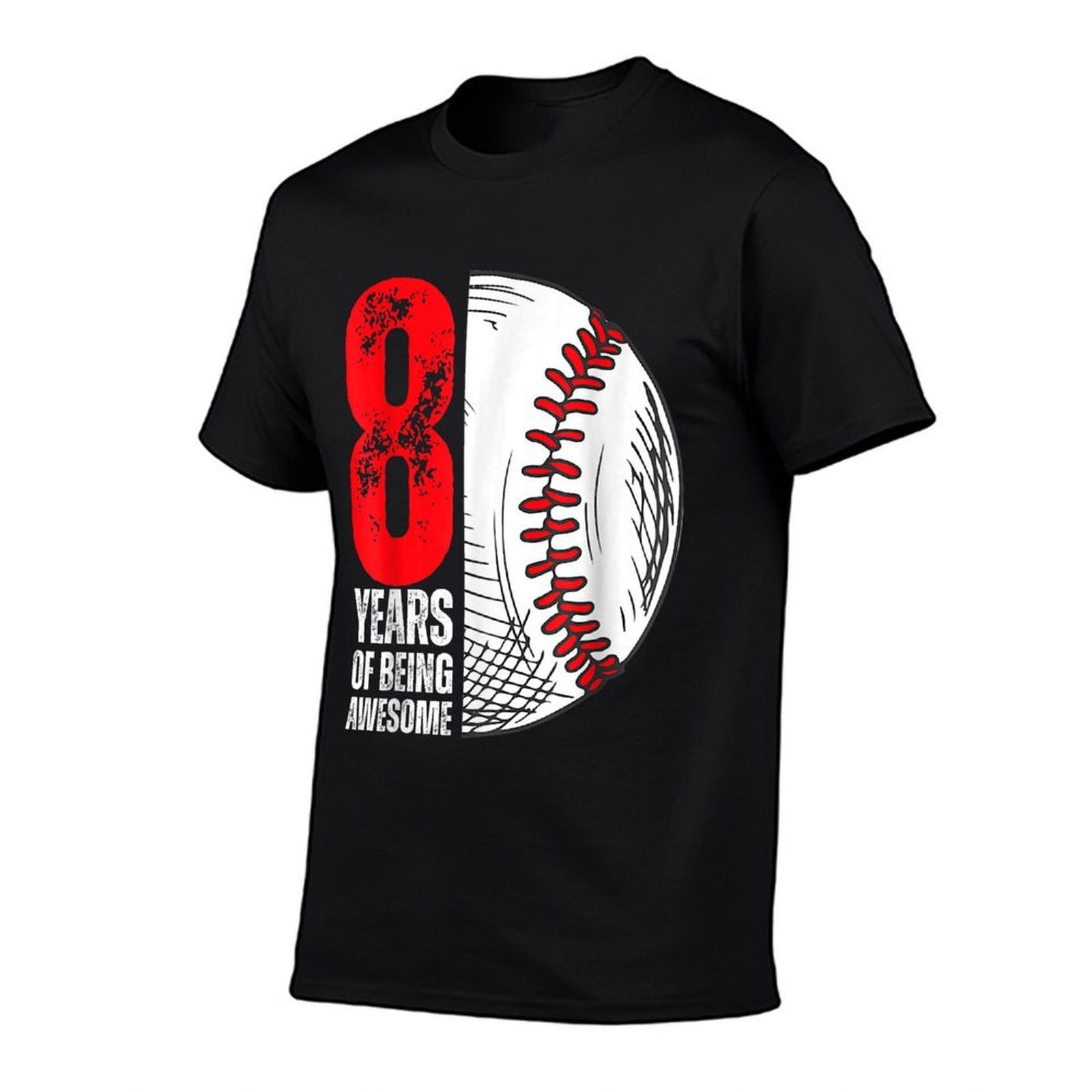 8 Year Old Baseball 8th Birthday Baseball Player  Easy-care T-Shirt