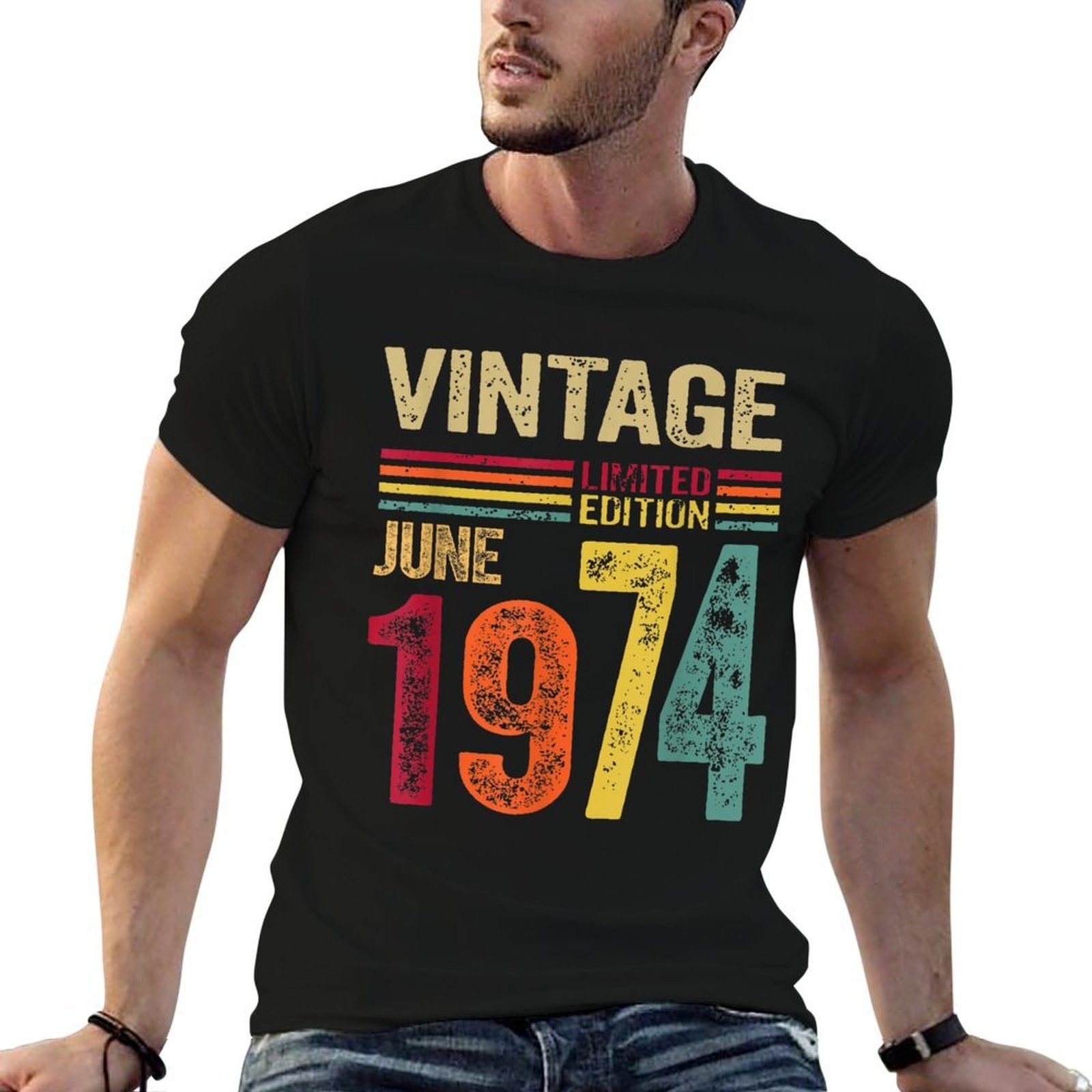 June 1974 Vintage 50th Birthday, 50 Year Old Gifts For Men  Quick-drying T-Shirt