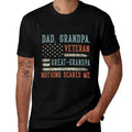 Mens Fathers Day Dad Grandpa Veteran Great Grandpa from Grandkids  Easy-care T-Shirt
