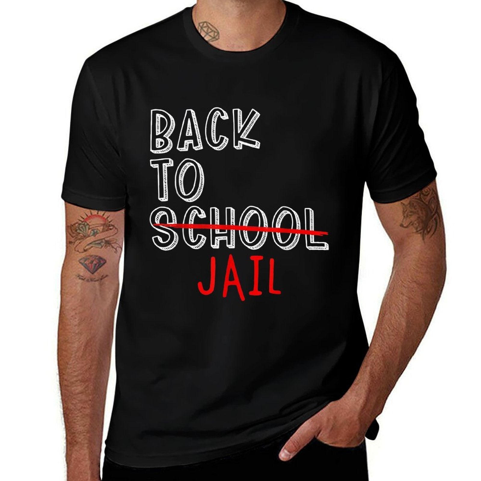 Back To Jail Funny Student Back To School Meme  Stretchy T-Shirt
