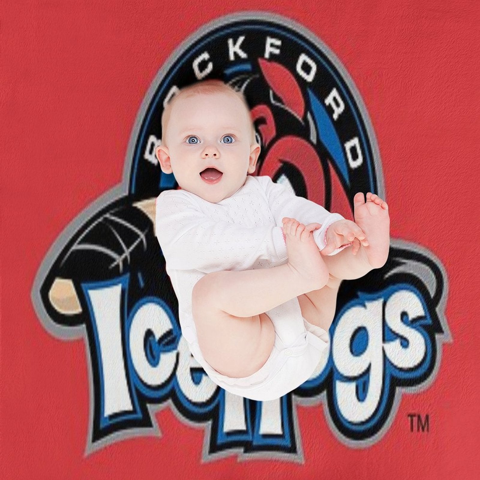 Rockford IceHogs Machine-washable Throw Blanket