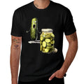 Funny Pickle Surprise A Cucumber And A Jar Of Sliced Pickles  Fade-proof Color T-Shirt